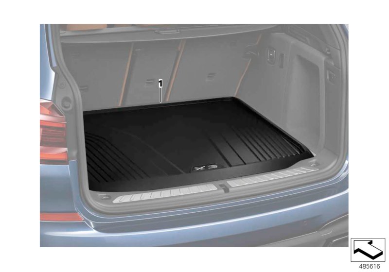 Fitted luggage compartment mat