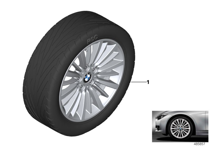 BMW LA wheel, multi spoke 416 - 18''
