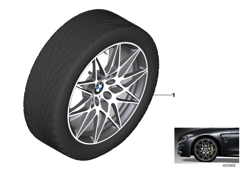BMW LA wheel, star spoke 666M - 20"