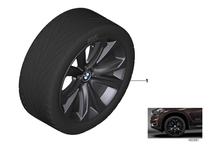 BMW LA wheel, star spoke 491 - 20''