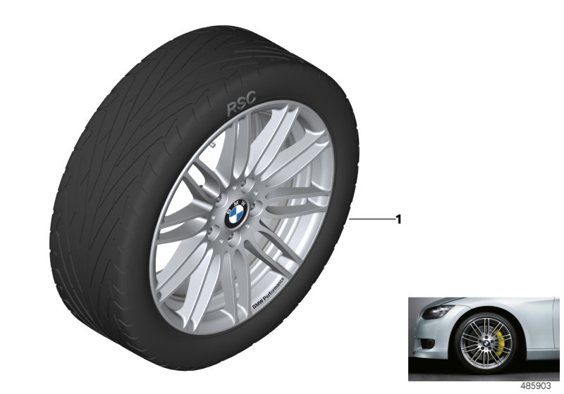 BMW Perf. LA wheel double spoke 269 -19"