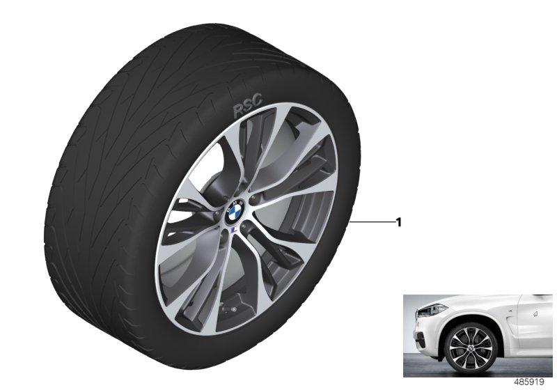 BMW LA wheel M Perf. dbl.sp. 599M - 21"