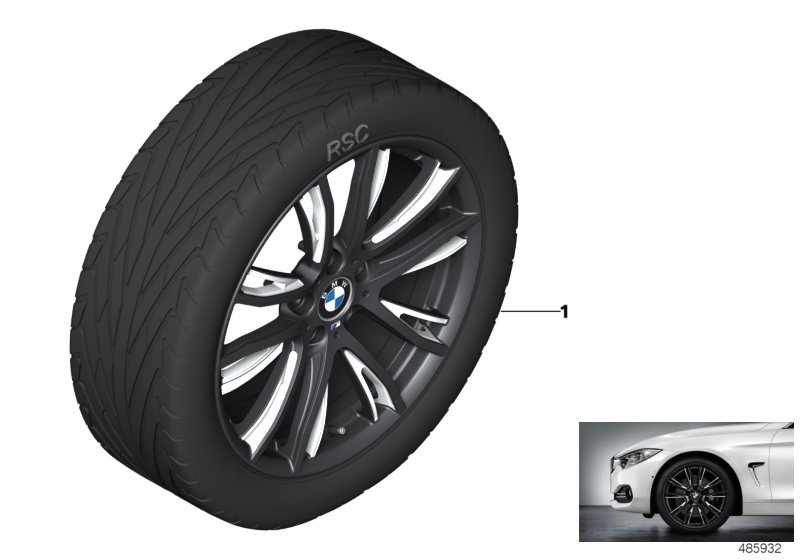 BMW LA wheel M Perf. dble sp. 624M -19"