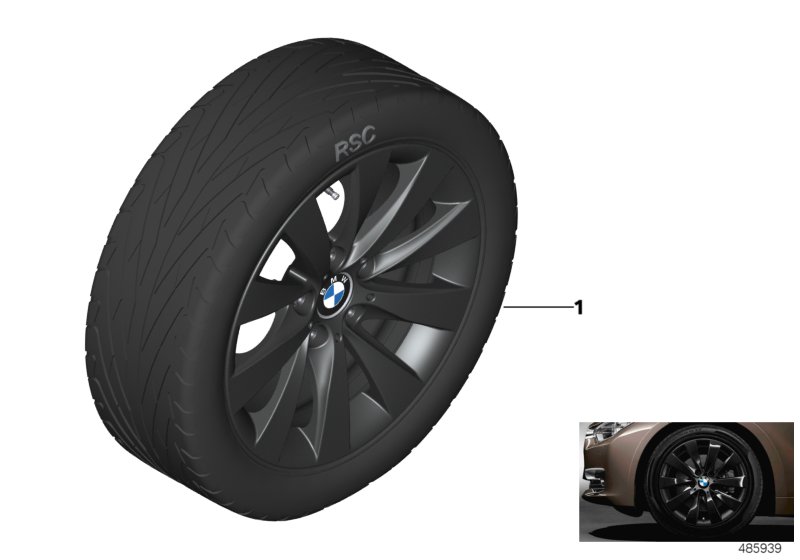 BMW LA wheel, V-spoke 413 - 17''