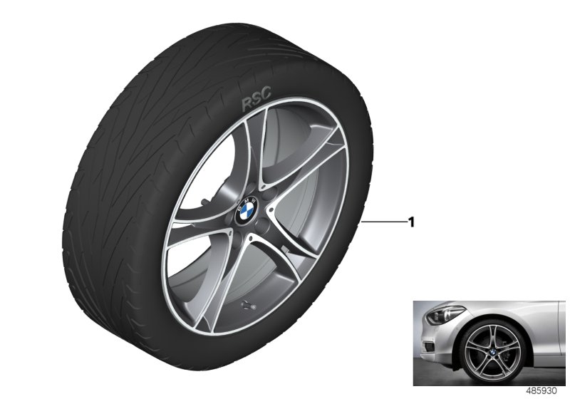 BMW LA wheel double spoke 361 - 20"
