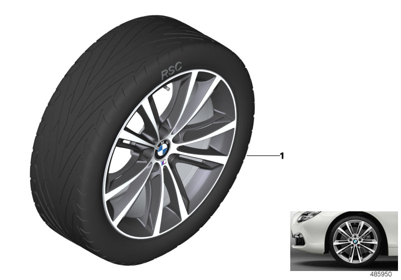 BMW LA wheel M Perf. V-spoke 464M - 20"