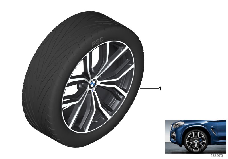 BMW LA wheel M Perf. Y-spoke 701M - 21"