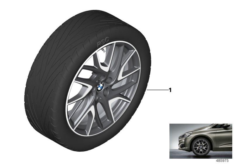 BMW LA wheel, turbine styling 487 - 19''