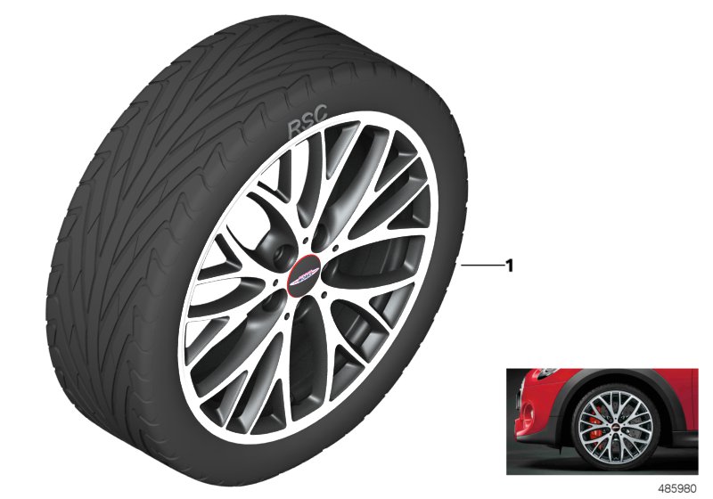 JCW LA wheel Cross Spoke 506 - 18"