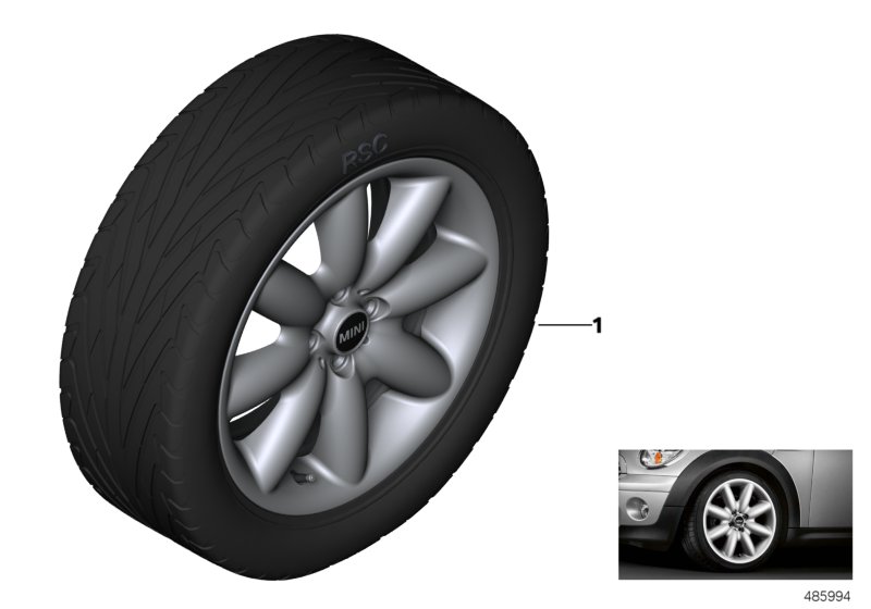 MINI LA wheel S Spoke R85 - 17"