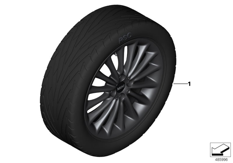 MINI LA wheel Multi Spoke R108 - 17"