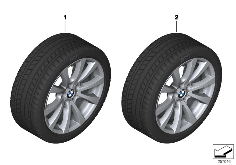 Winter wheel w.tyre M V-spoke 298M - 19"
