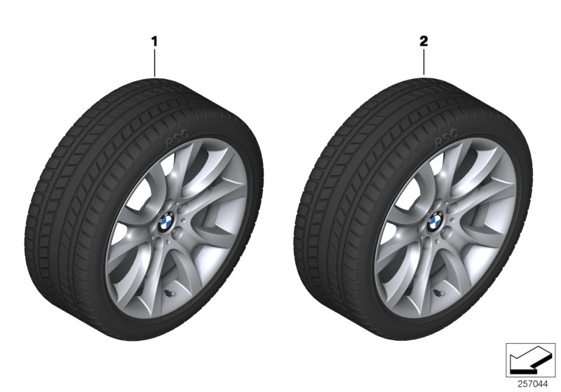 Winter wheel with tyre V-spoke 257 - 19"