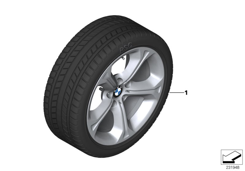 Winter wheel w.tyre star spoke 320 - 18"