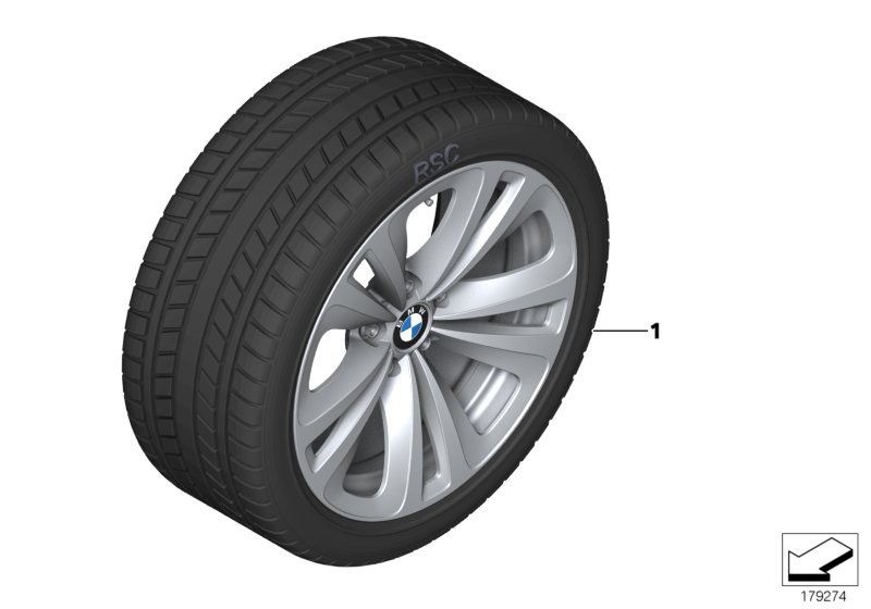 Wint.wheel w.tyre double spoke 234 -18"