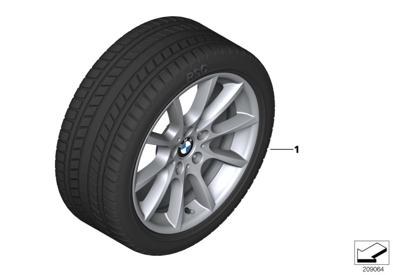 Winter wheel with tyre V-spoke 281 - 18"