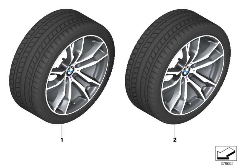 Winter whl.w.tyre M dbl.sp. 611M - 20"