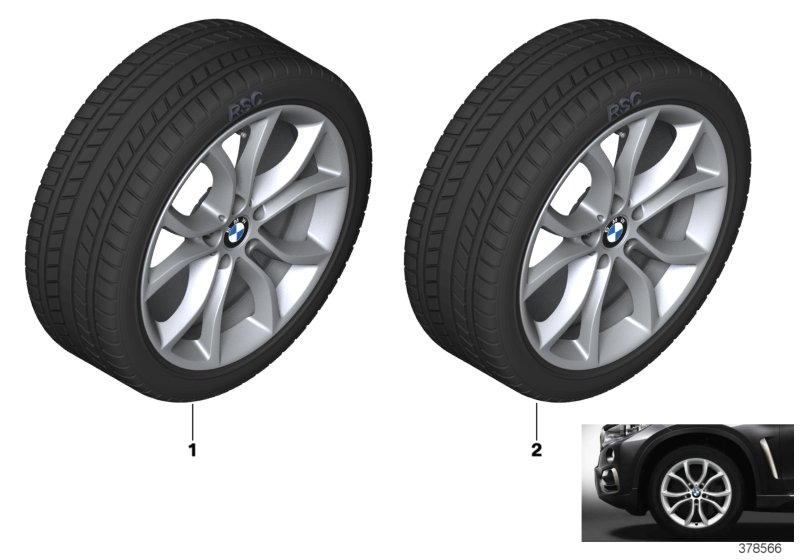 Winter wheel with tyre V-spoke 594 - 19"
