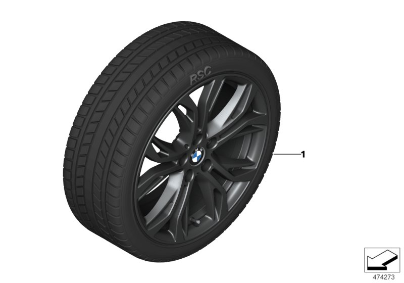 Winter wheel with tyre Y-spoke 566 - 18"