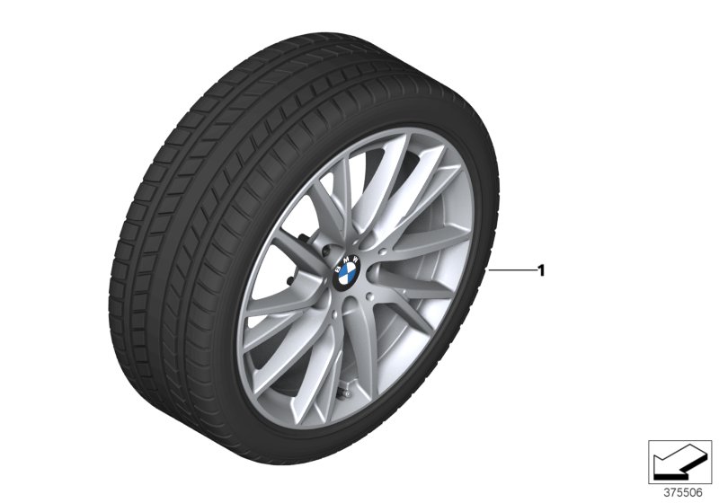 Winter wheel with tyre Y-spoke 489 - 17"