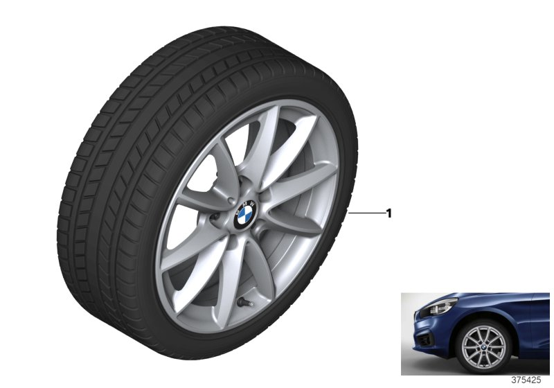 Winter wheel with tyre V-spoke 471 - 16"