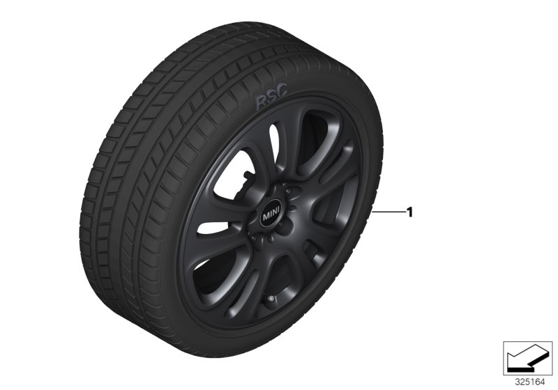 Winter whl.w.tyre double spoke 510 - 17"