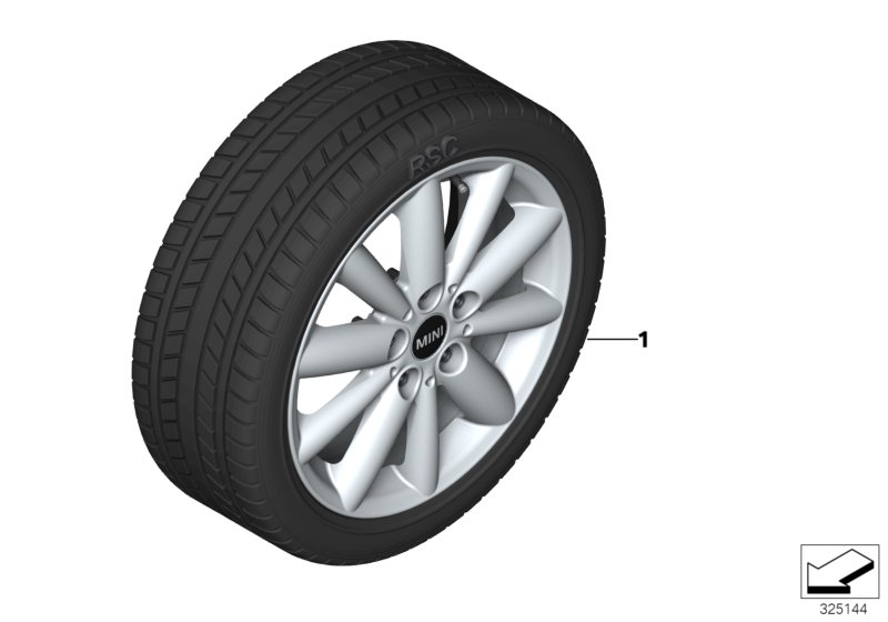 Winter whl.w.tyre radial spoke 508 - 16"