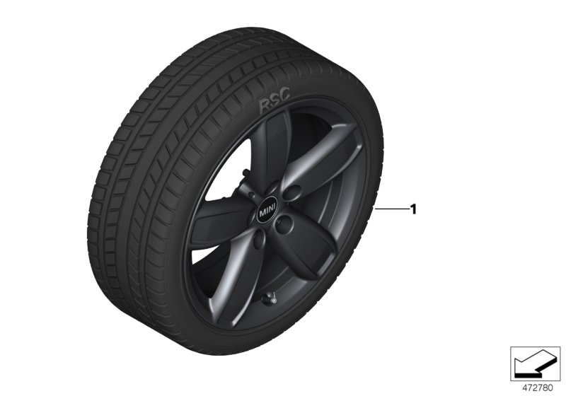 Winter wheel w.tyre Channel sp.531-17"