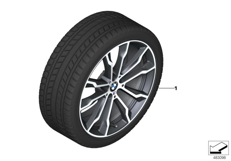 Wint.wheel w.tyre M dble sp. 699M - 20"
