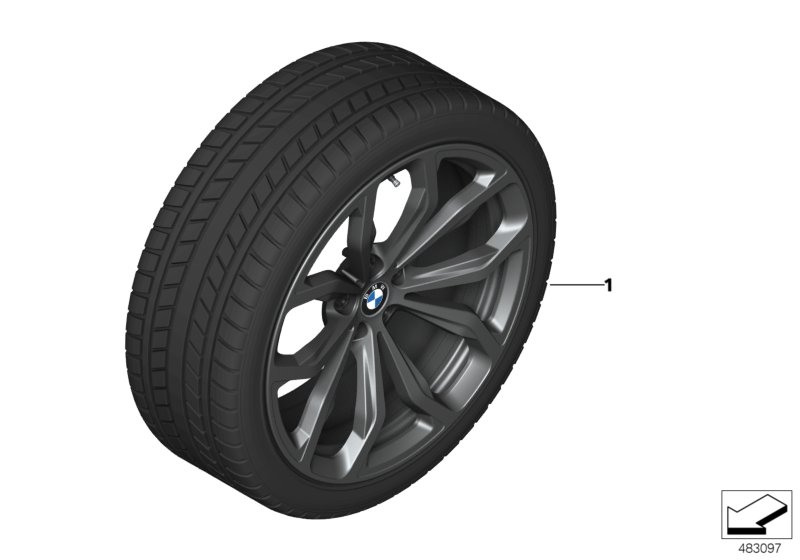 Winter wheel with tyre Y-spoke 695 - 20"