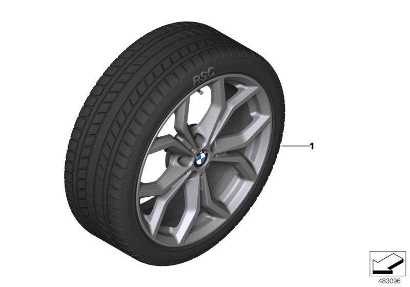 Winter wheel with tyre Y-spoke 694 - 19"