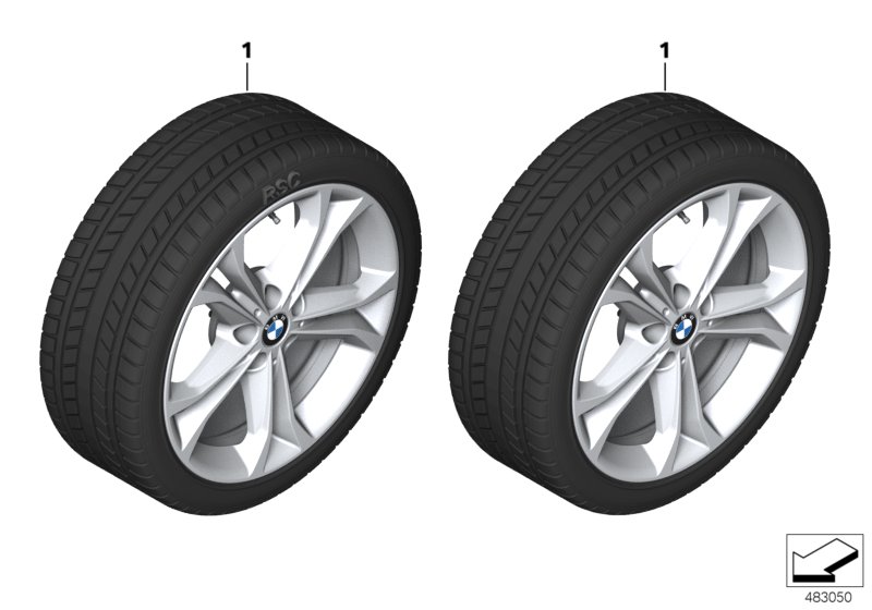 Wint.wheel w.tyre double spoke 688 -18"