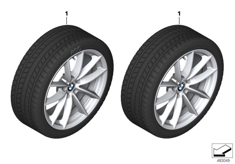 Winter wheel with tyre V-spoke 618 - 18"