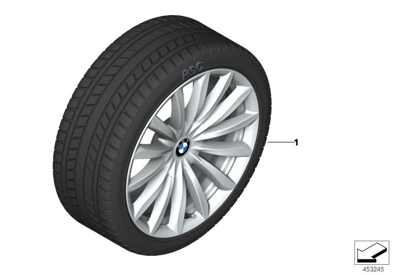 Winter wheel with tyre V-spoke 620 - 19"