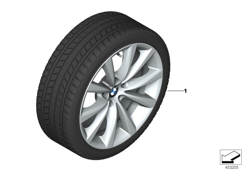 Winter wheel with tyre V-spoke 642 - 18"