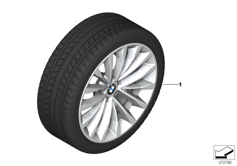 Winter wheel with tyre W-spoke 632 - 18"
