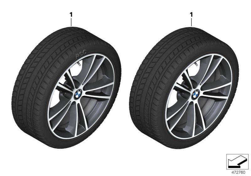 Winter wheel with tyre V-spoke 631 - 17"