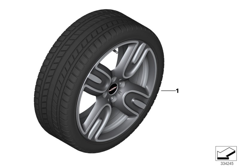 Wint.wh.w.tyre MINI l-all.wh.R136 - 17"