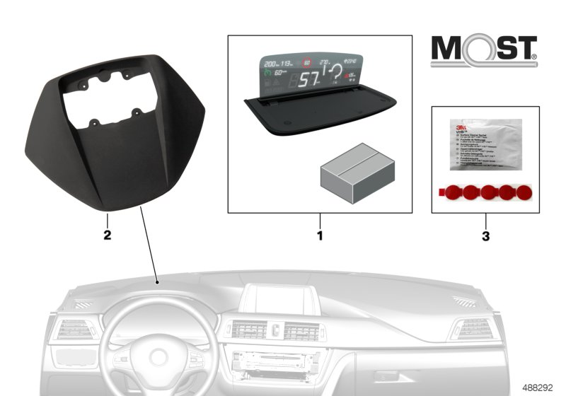 BMW Head-Up Screen f.built-in navigation