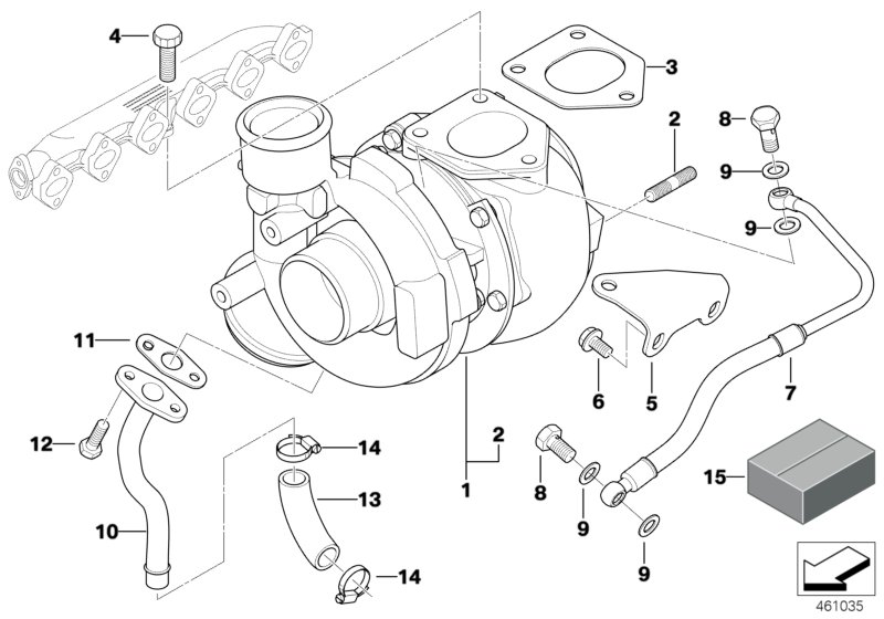 Exhaust turbocharger with lubrication