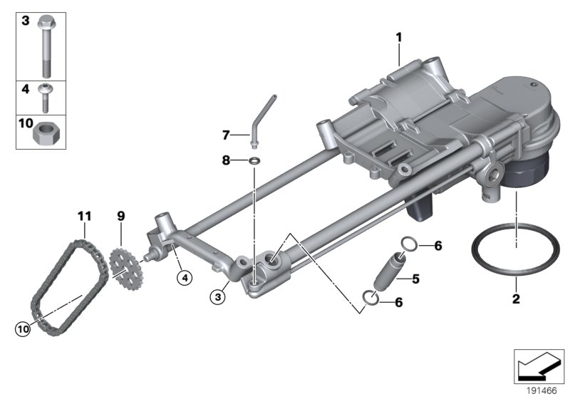 Lubrication system/Oil pump with drive