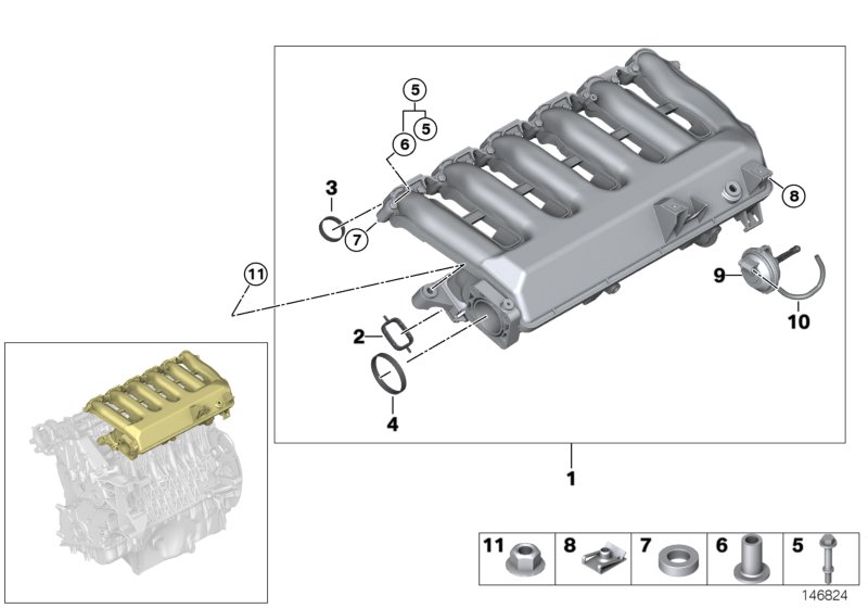 Intake manifold- Vacuum-controlled