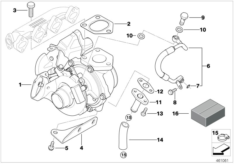 Exhaust turbocharger with lubrication