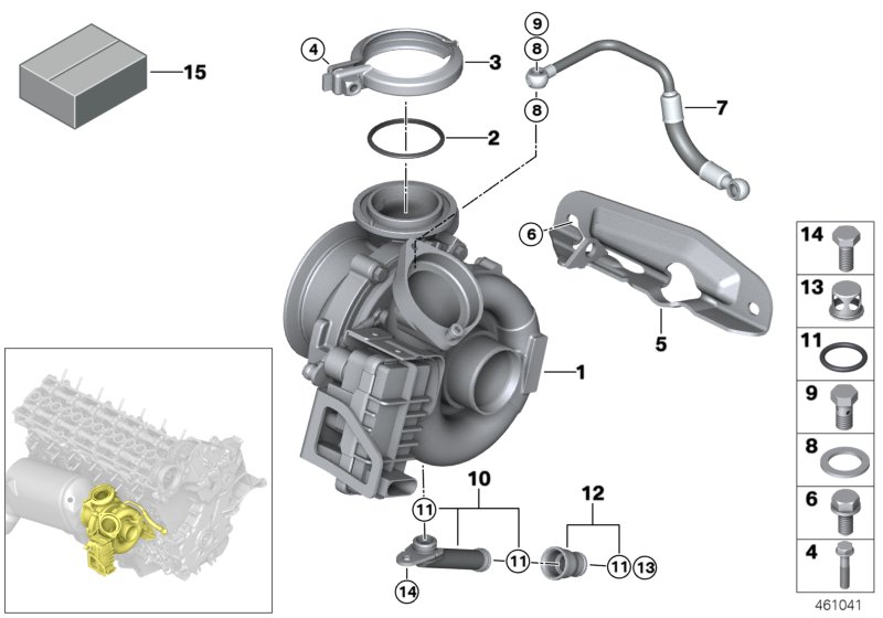 Exhaust turbocharger with lubrication