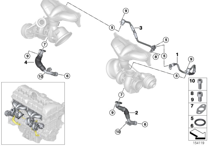 Exhaust turbocharger oil supply