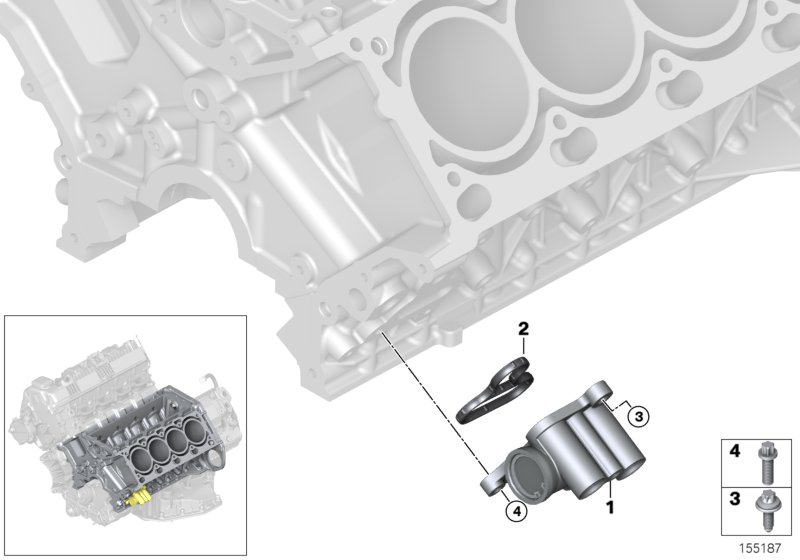 Oil supply - oil cooler connection
