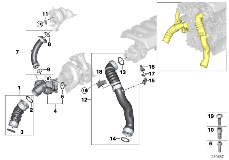 Intake manifold-supercharg.air duct/AGR