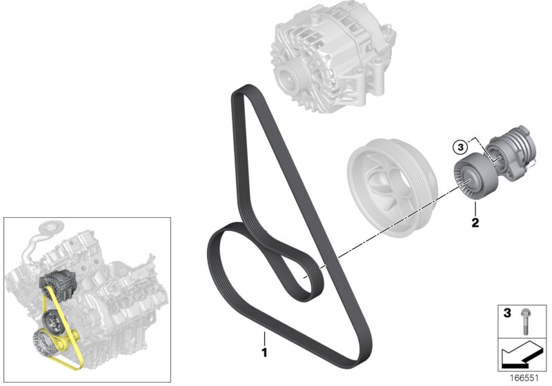 Belt Drive Water Pump/Alternator