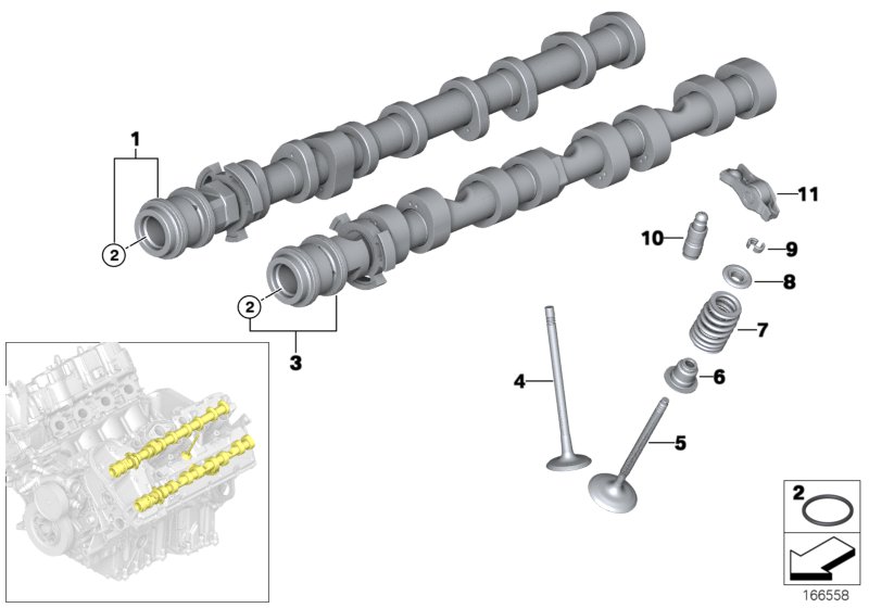 Valve timing gear - camshaft/valves
