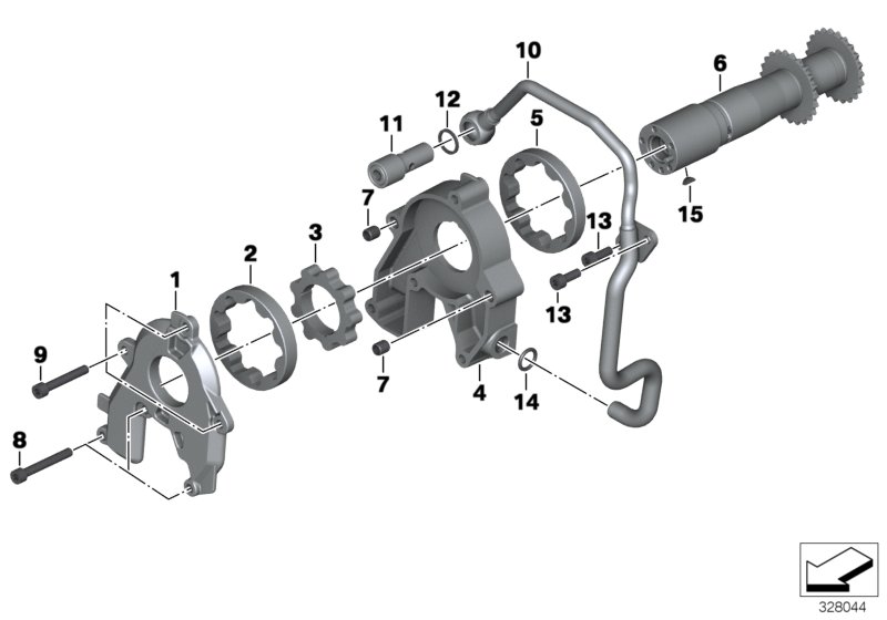 Single parts for oil pump